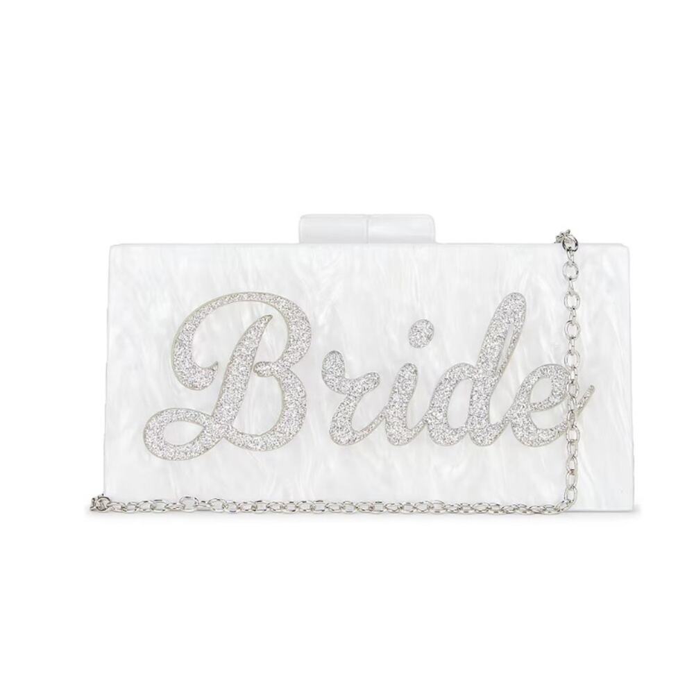 Lovers and Friends Bride Clutch Bag in Ivory Rhinestone